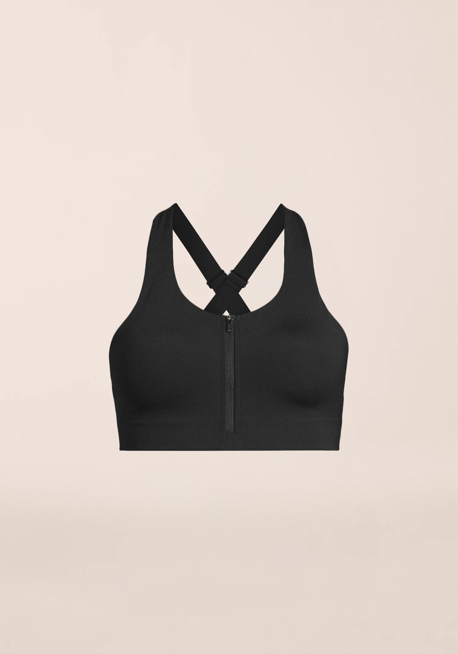 Casall Impact Zip reggiseno sportivo nero alto sostegno