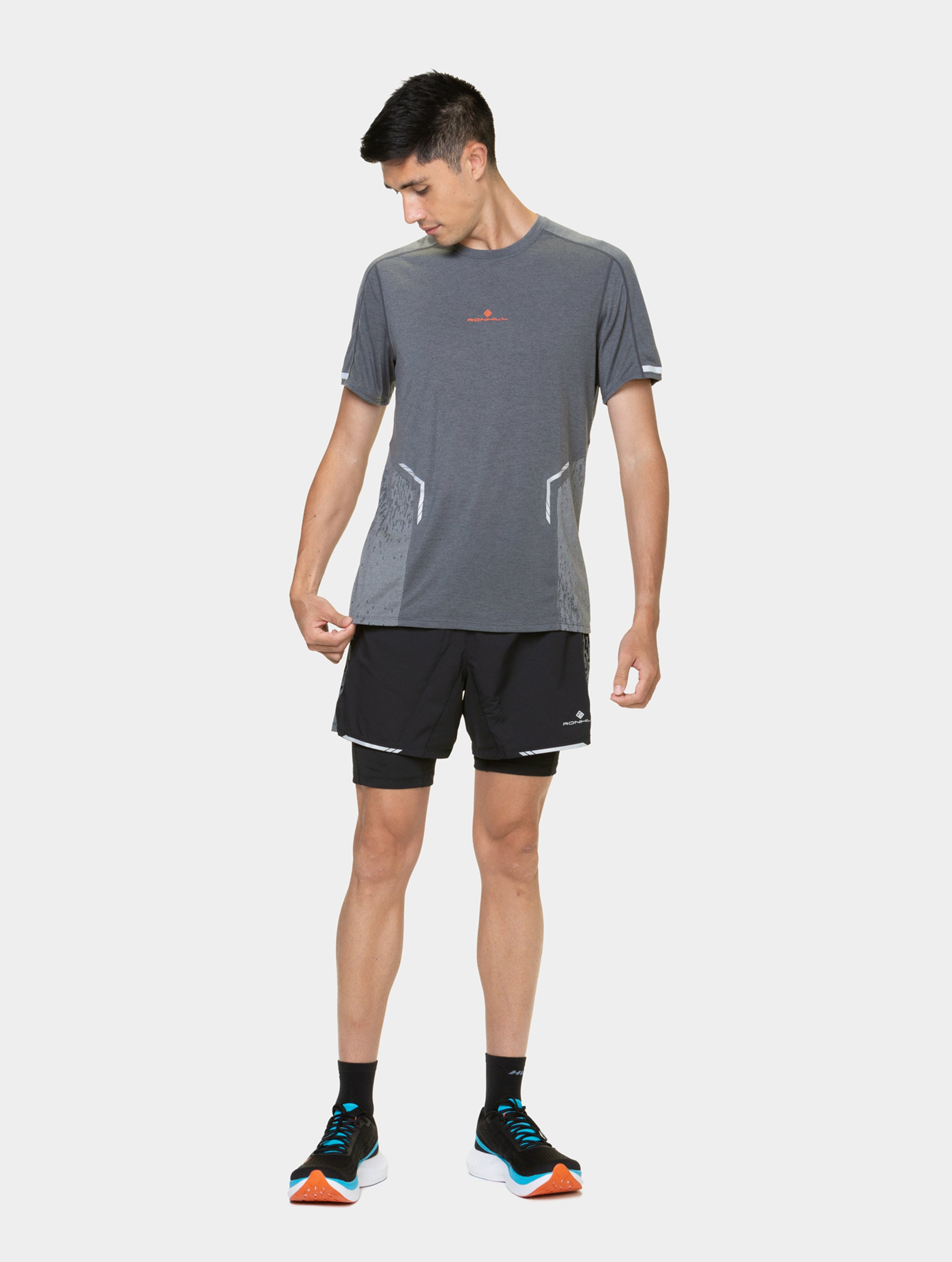 Ronhill Tech Reflect T-Shirt Running Uomo Blu Riflettente