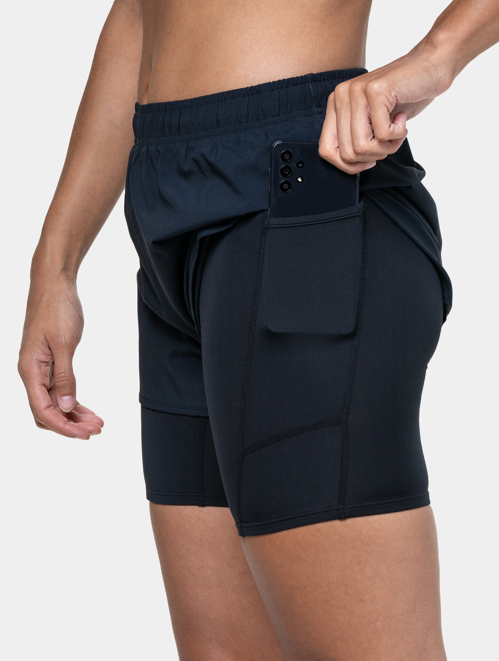 Ronhill Core Twin Short Pantaloncini Running Neri