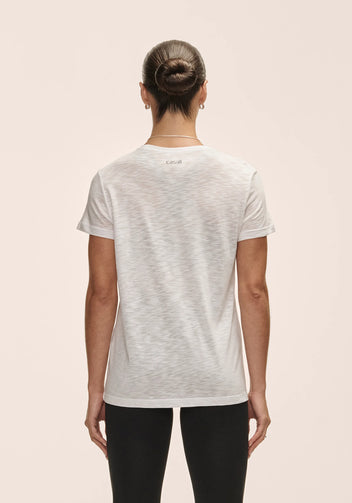 Casall Soft Texture Tee maglietta bianco Tencel