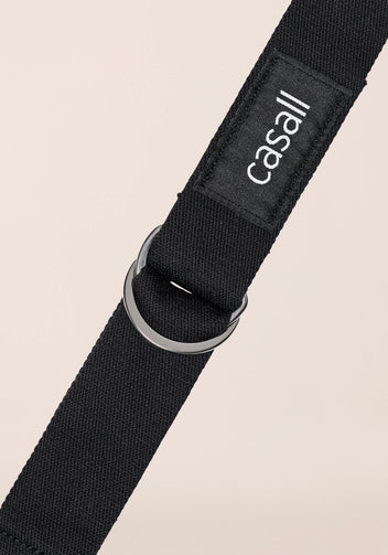 Casall Alignment Yoga Strap cintura yoga nera cotone bio