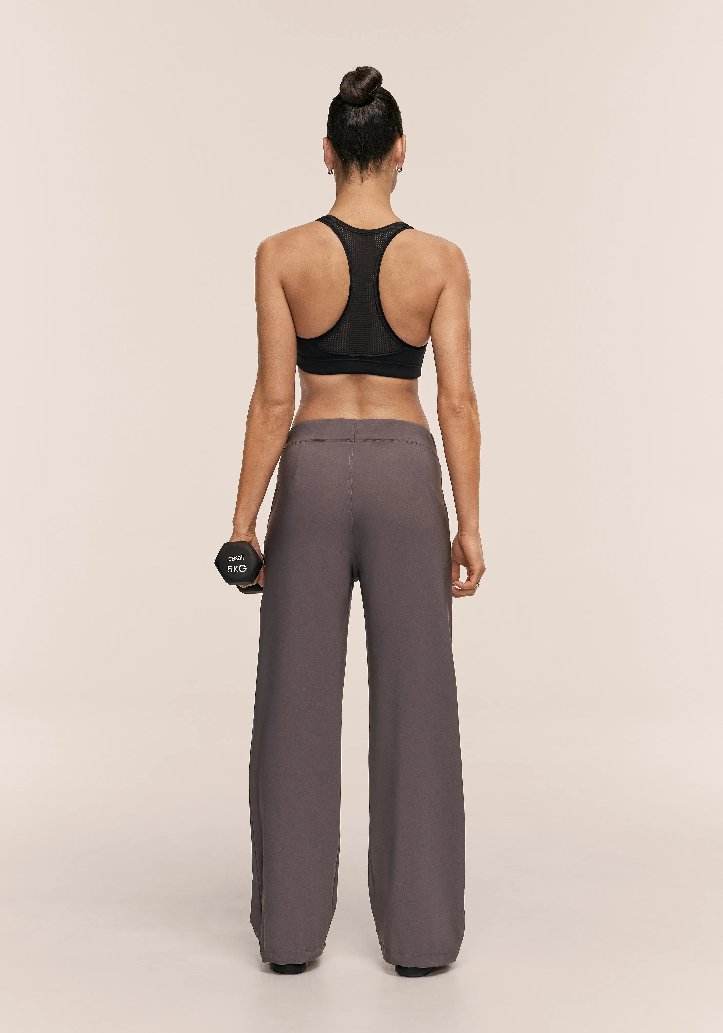 Casall Stamp Loose Pant pantaloni grigi barrel leg