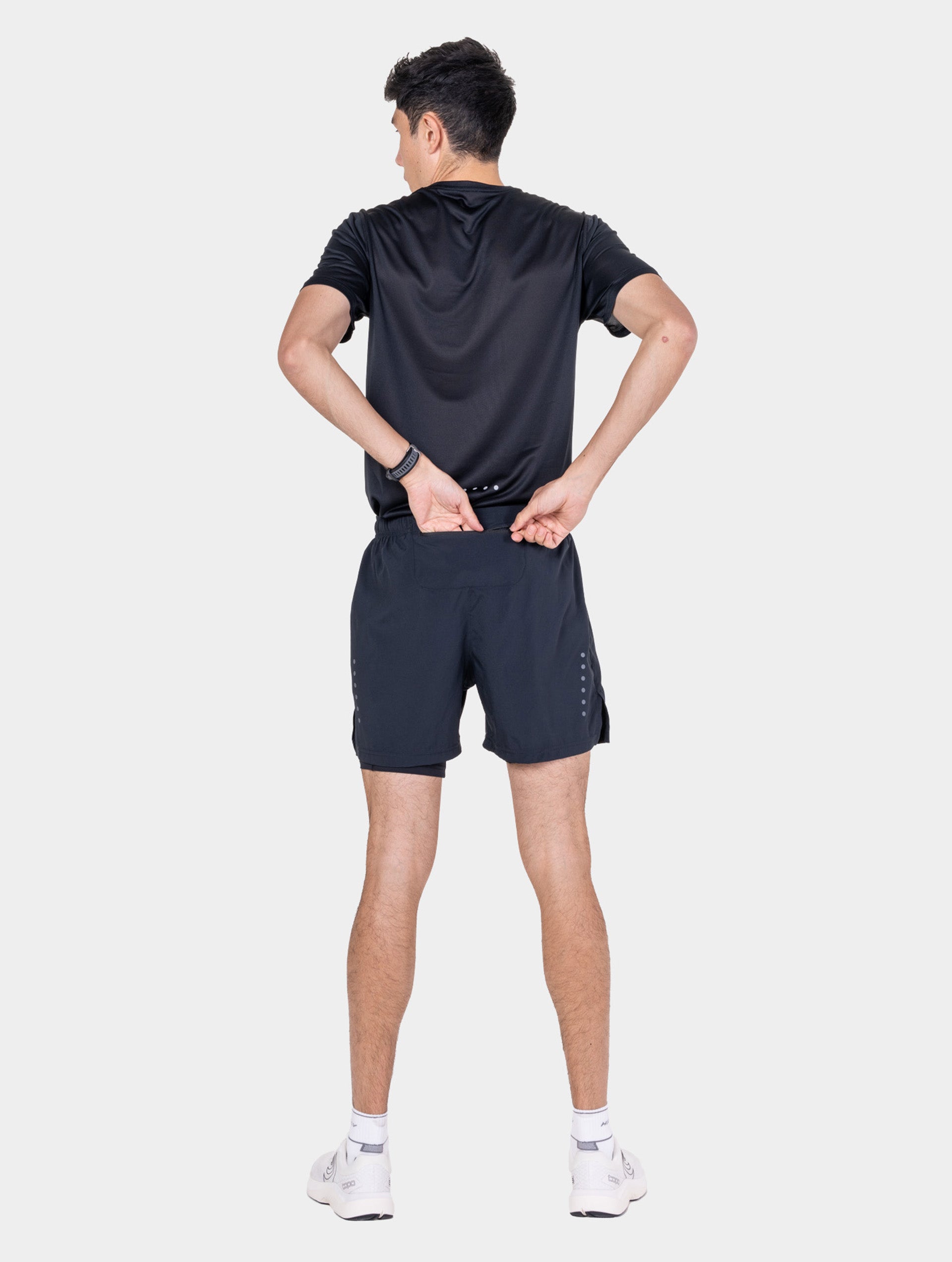 Ronhill Core Twin Short pantaloncini uomo Black
