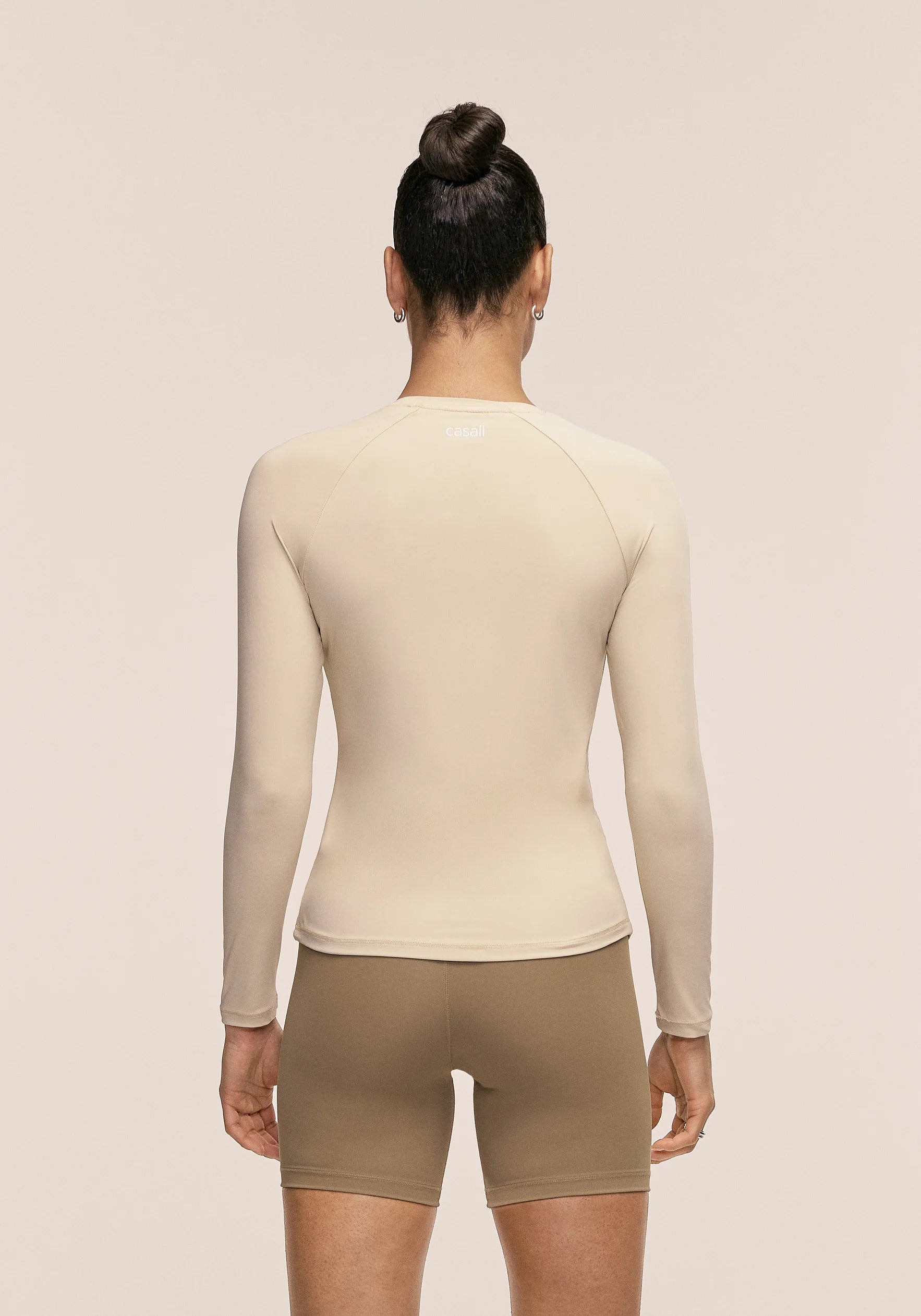 Casall Essential Long Sleeve maglia sportiva ecru