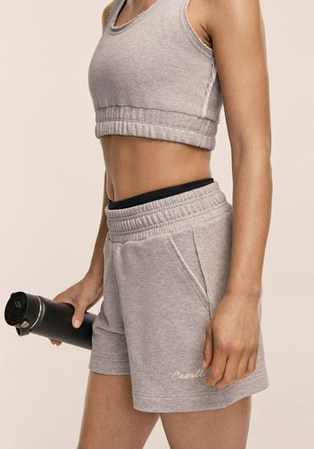 Casall Reversed Seam Terry Relaxed shorts grigio cotone bio