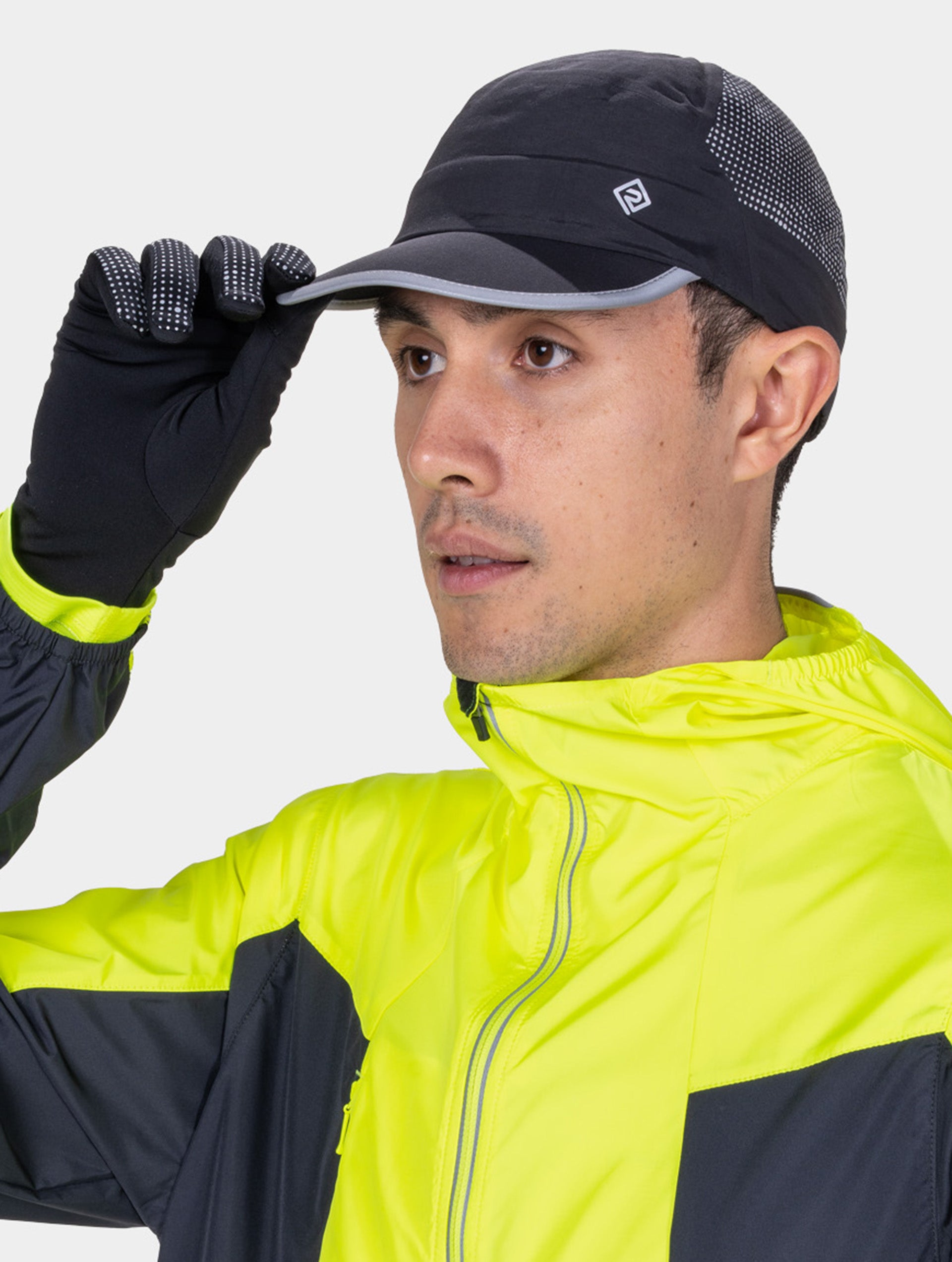 Ronhill Reflect cappellino running nero riflettente