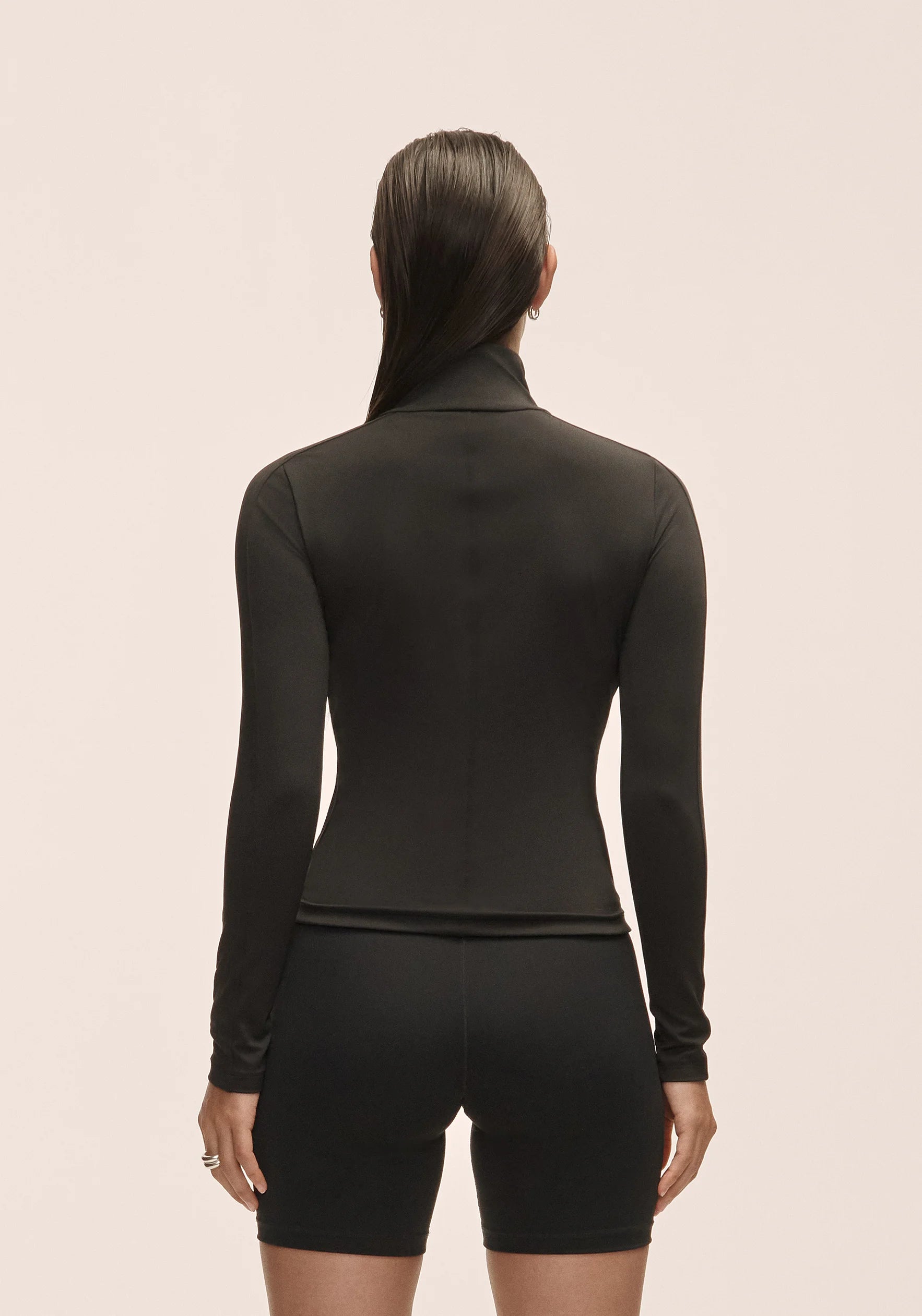 Casall Serene Half Zip Long Sleeve maglia nera