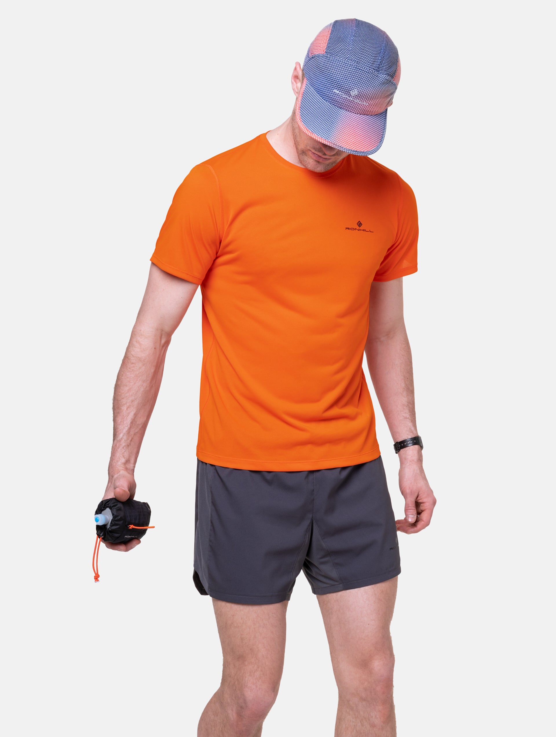 Ronhill SoftFlask borraccia running 500ml nera con tasca