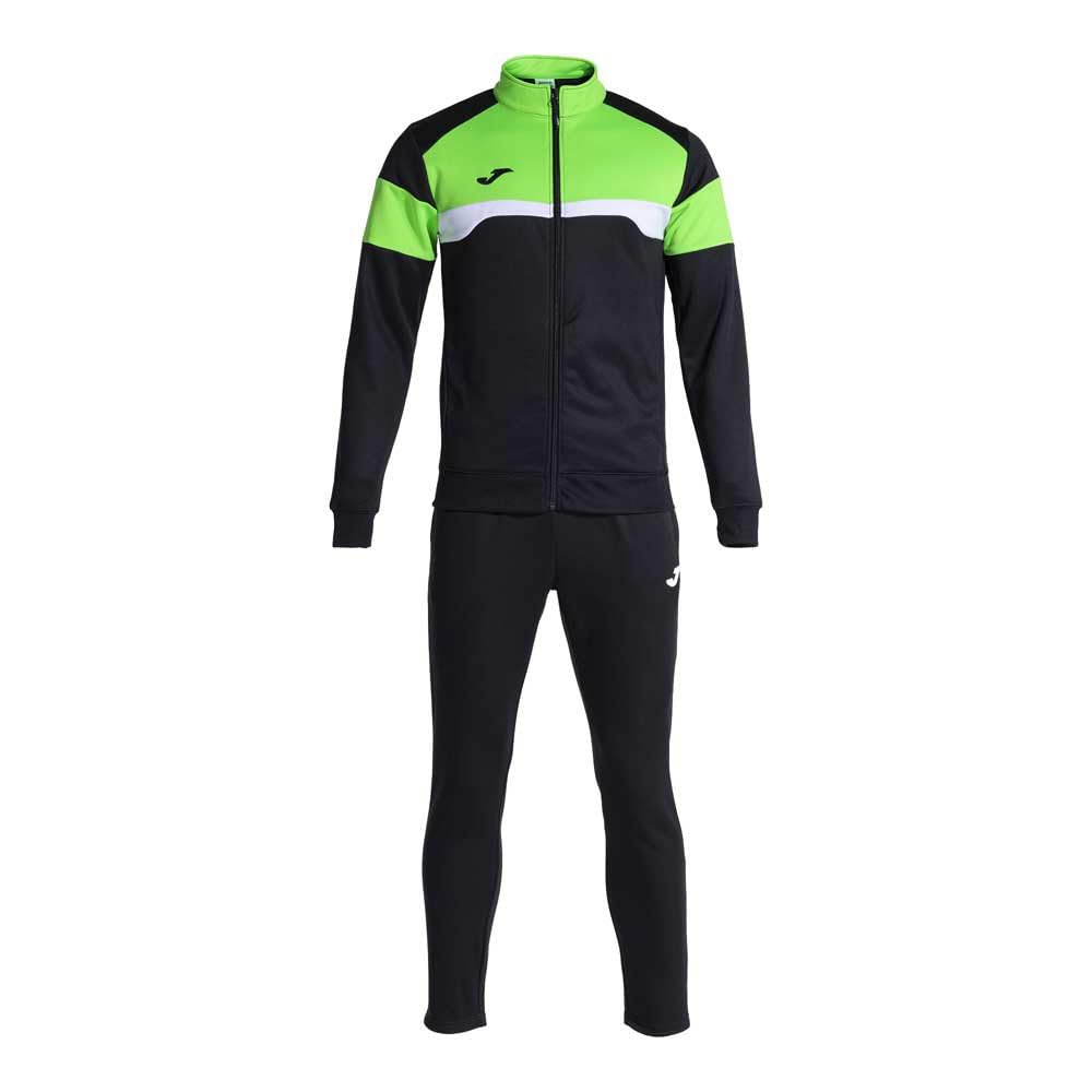 Joma Danubio tuta uomo nero arancione in pile caldo