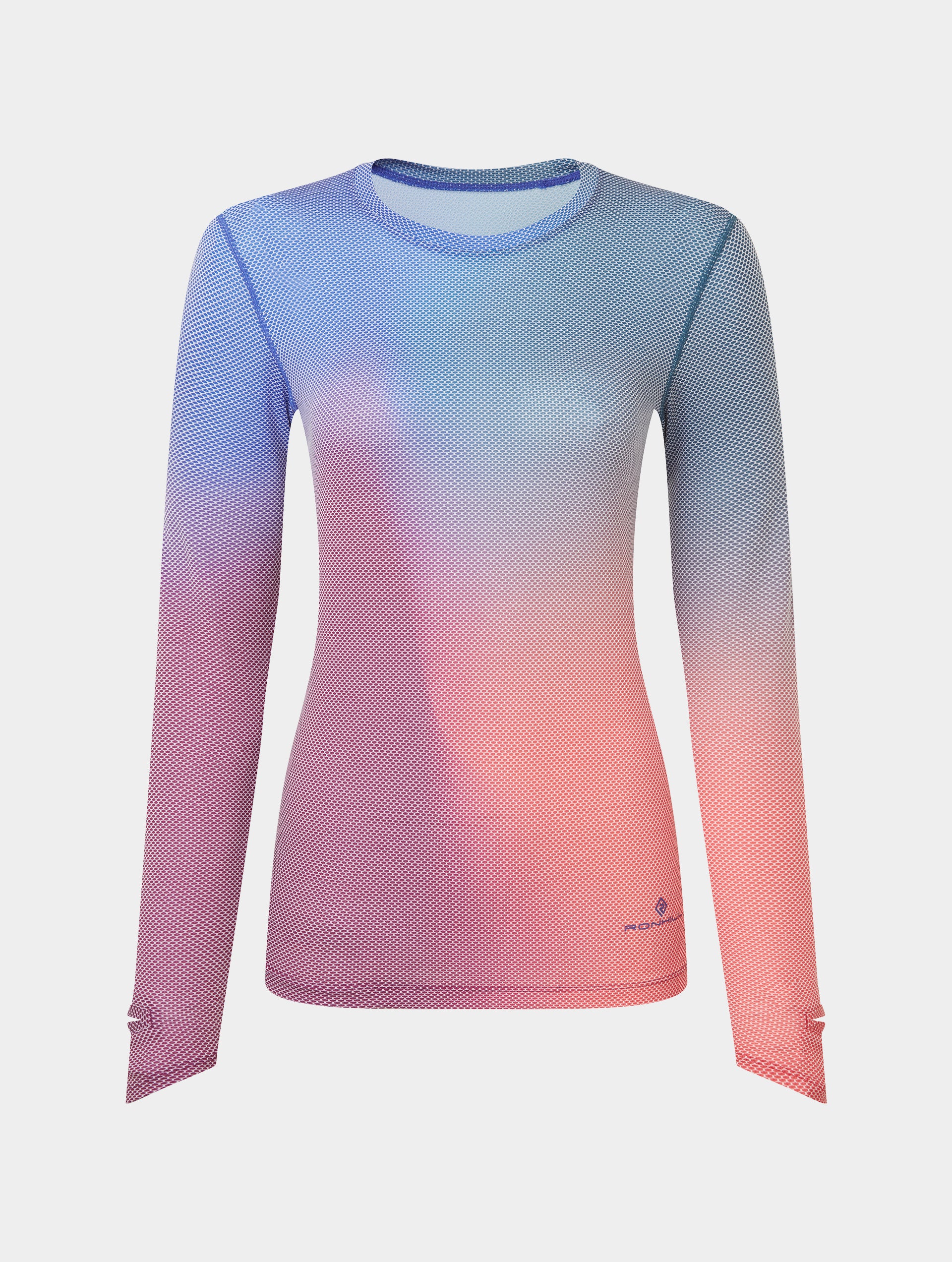 Ronhill Tech Golden Hour maglia donna Blue Violet manica lunga