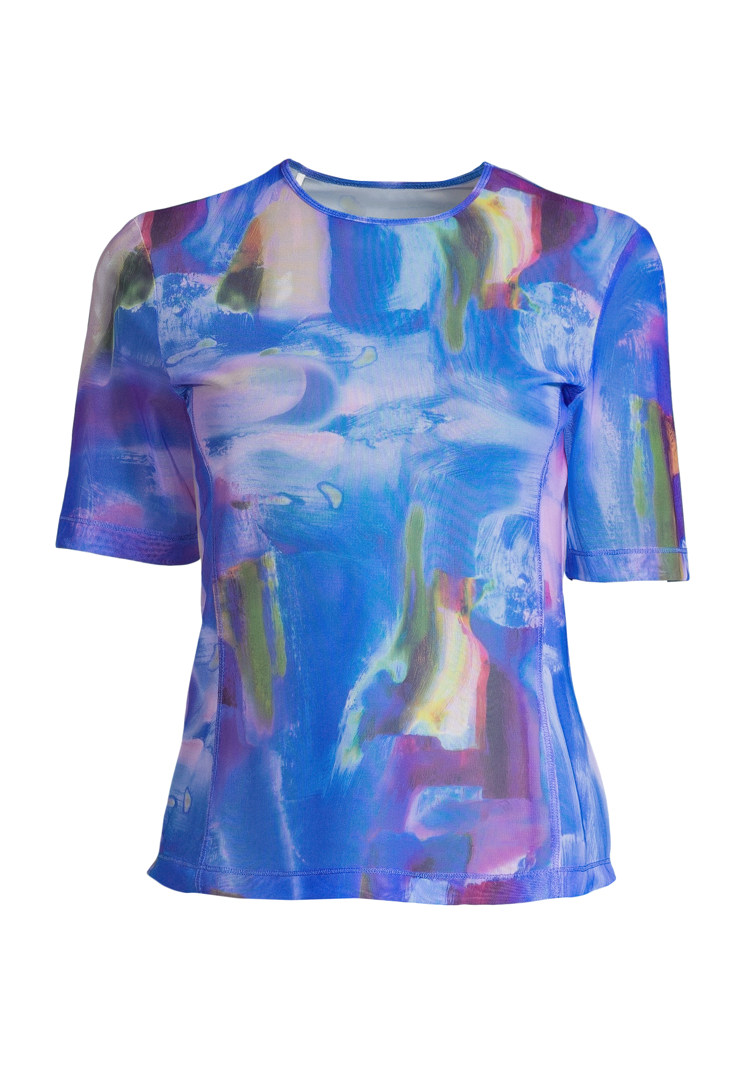 Casall Sheer Mesh Tee Maglietta Blu Nostalgia traspirante