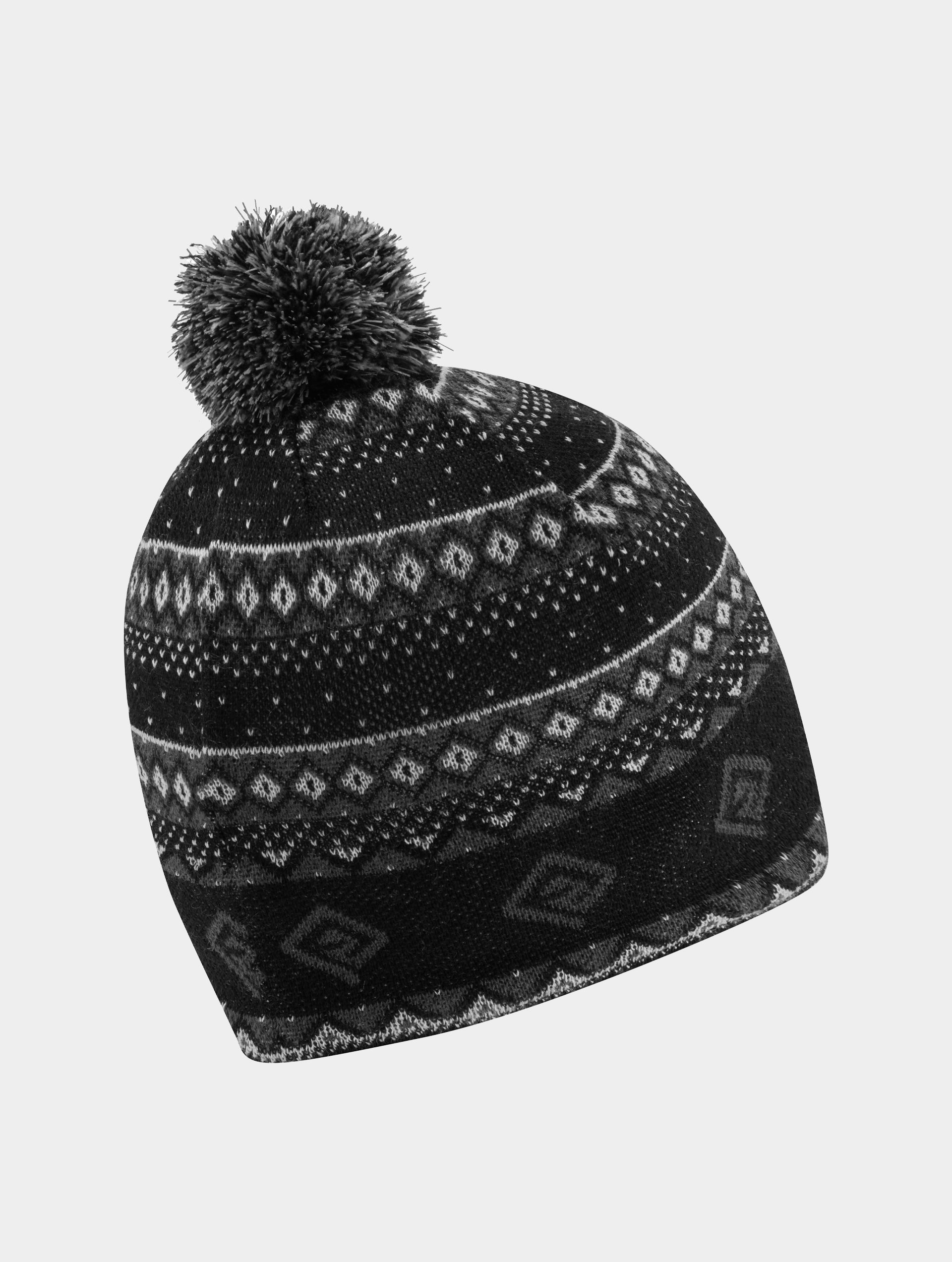Ronhill Winter Bobble Hat berretto invernale nero con pon pon