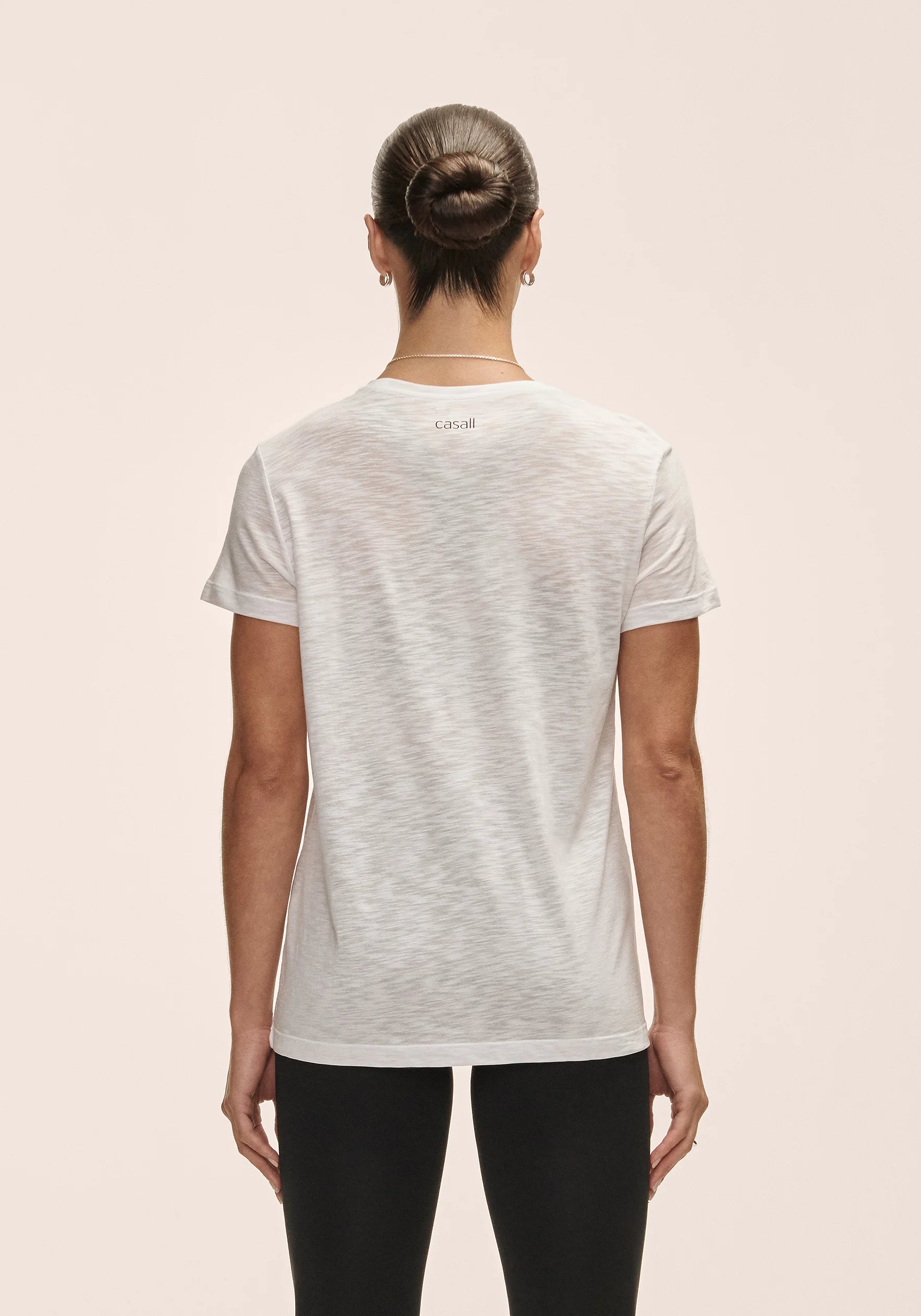 Casall Soft Texture Tee maglietta bianco Tencel