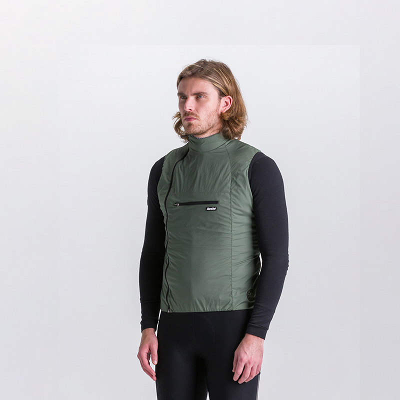 L'Eroica Alpha Pack Gilet Ciclismo Verde Antivento