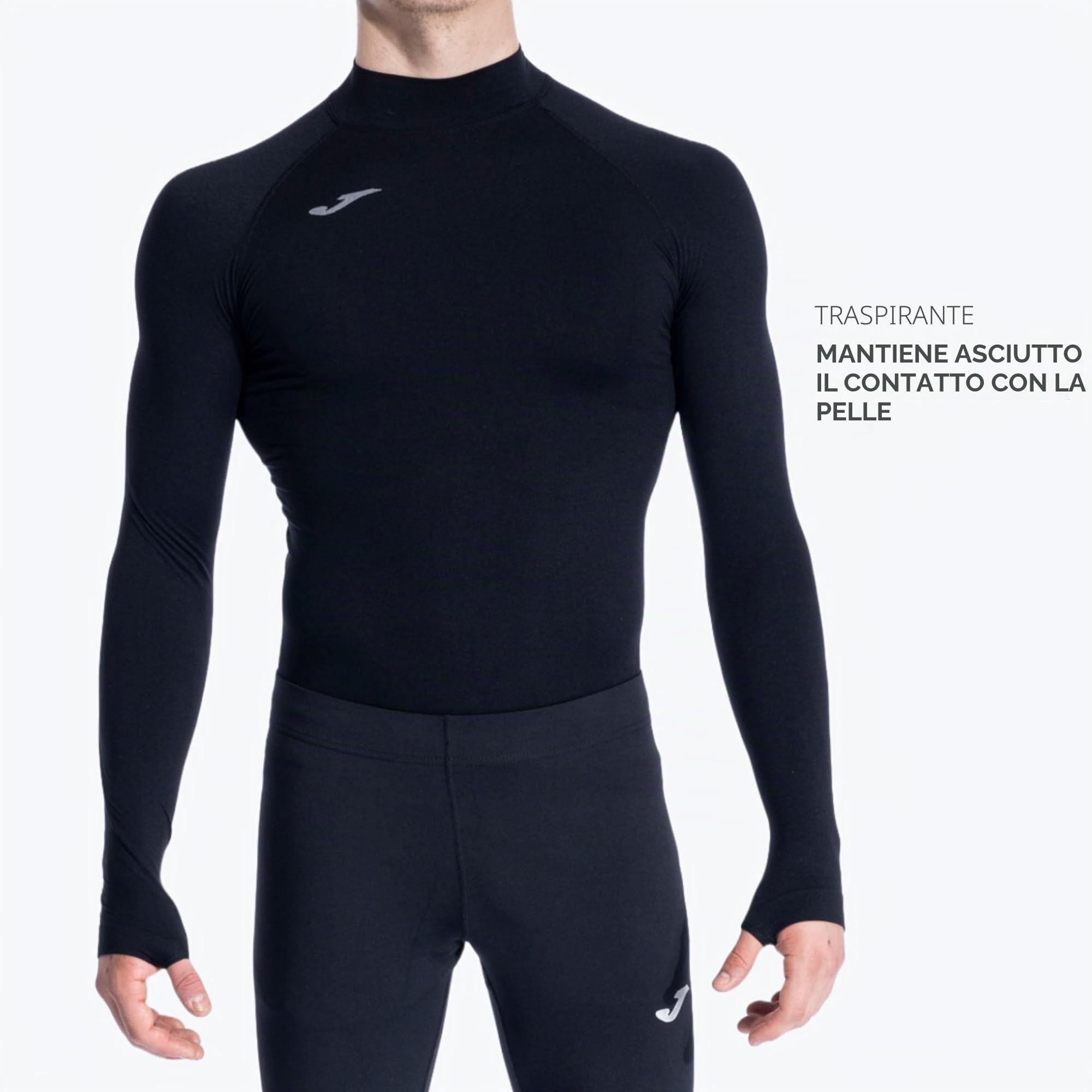 Joma Brama Maglia Termica Maniche Lunghe Nera
