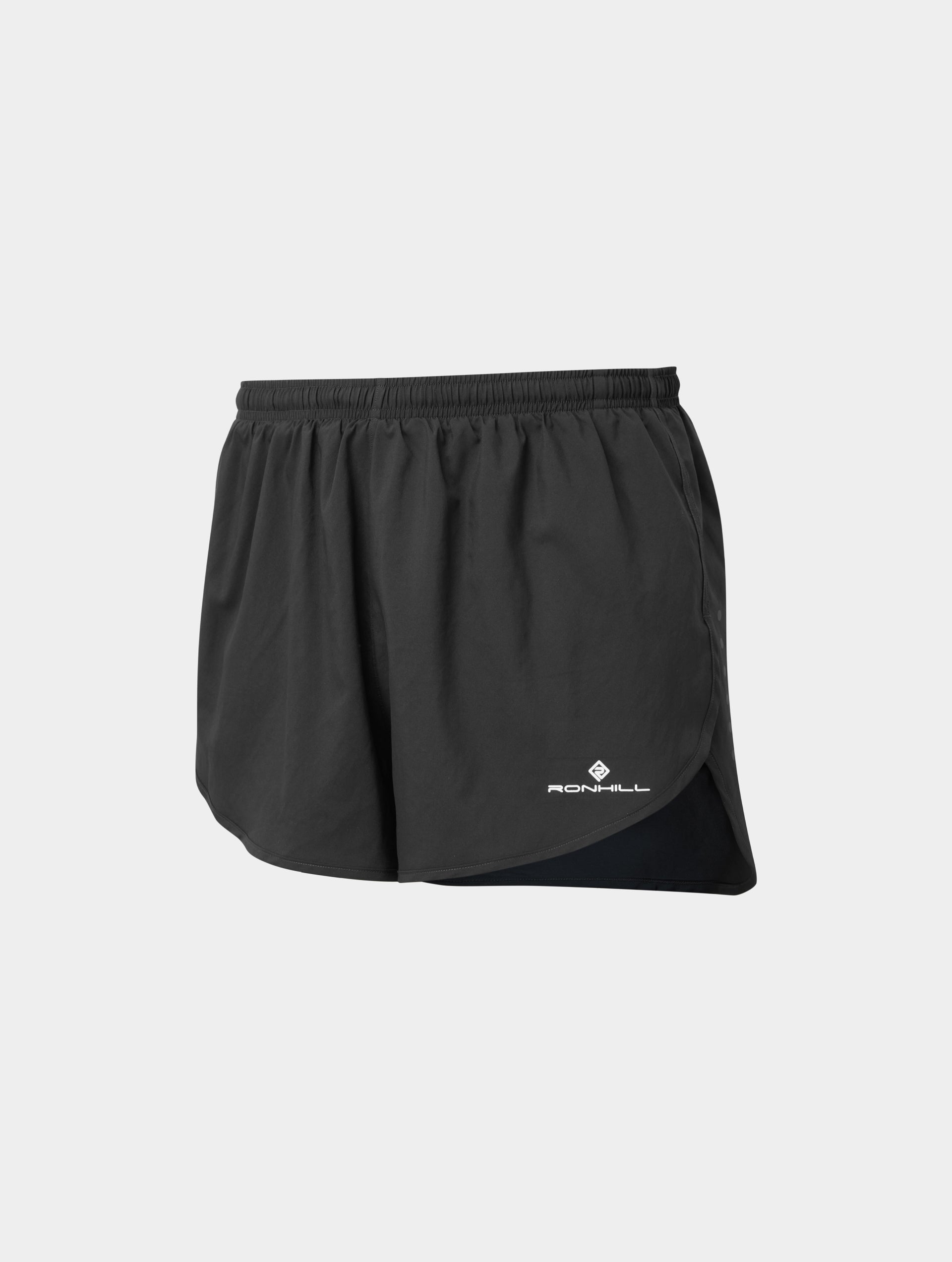 Ronhill Core Racer shorts running uomo nero con spacco