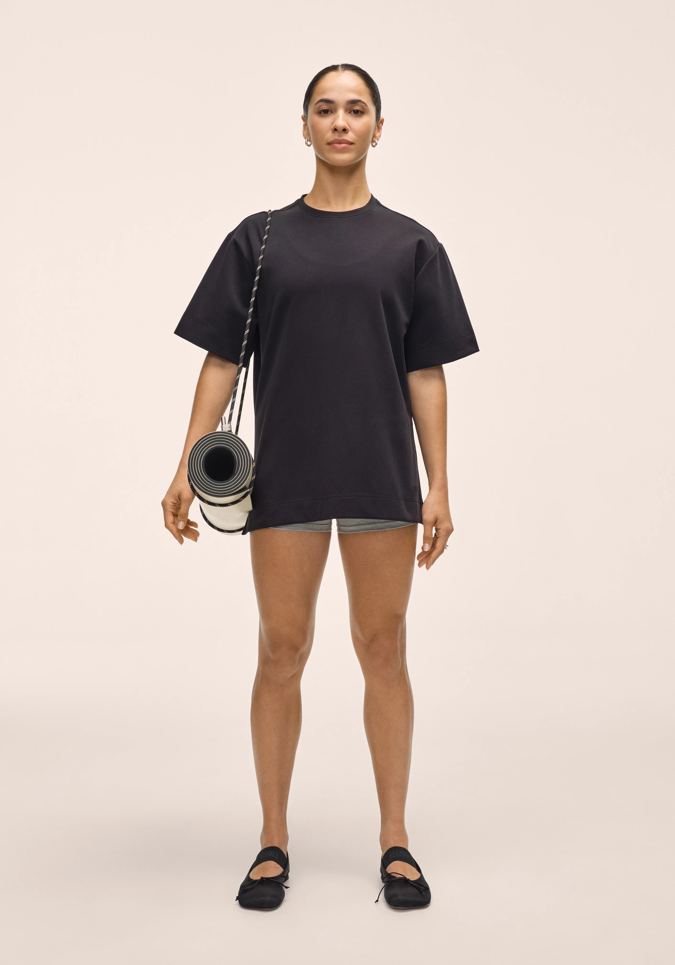 Casall Aria Oversize Tee t-shirt nera cotone riciclato