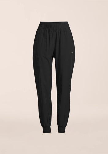 Casall Everywhere Woven Pant pantaloni neri vita alta