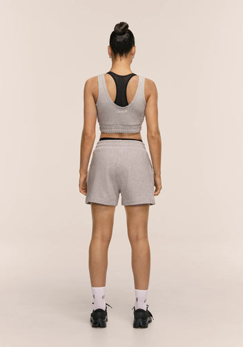 Casall Reversed Seam Terry Relaxed shorts grigio cotone bio