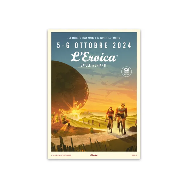 L'Eroica Gaiole 2024 poster illustrazione ufficiale