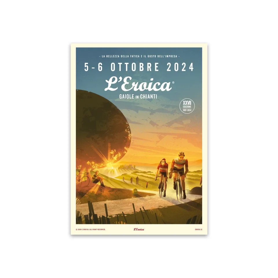 L'Eroica Gaiole 2024 poster illustrazione ufficiale
