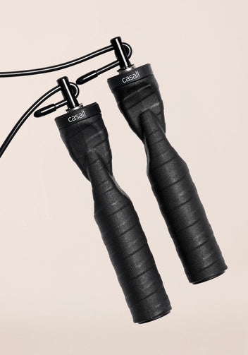 Casall Steel Wire Speed Rope corda salto nero regolabile