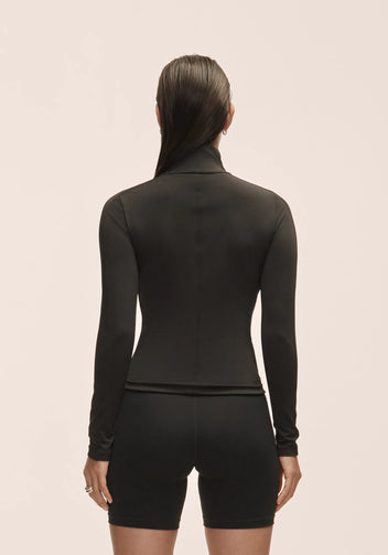 Casall Serene Half Zip Long Sleeve maglia nera