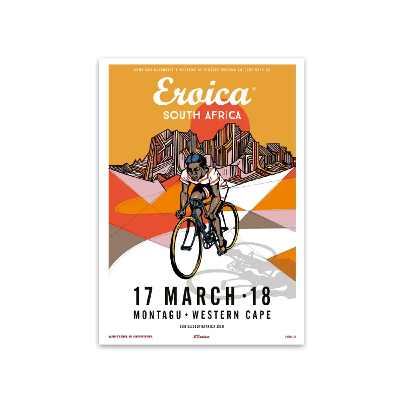 L'Eroica South Africa 2018 poster evento colori
