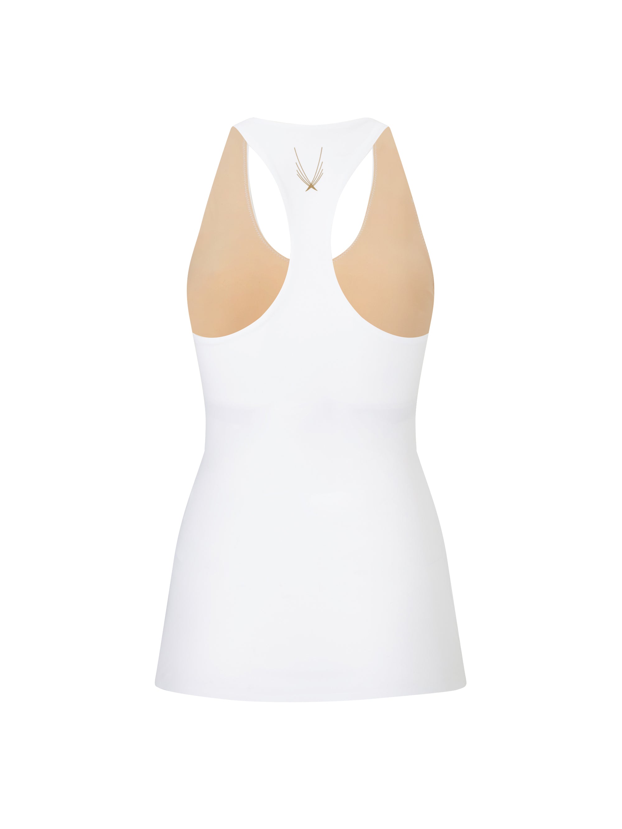 Lucas Hugh Aircut Tank canotta sportiva bianca con reggiseno
