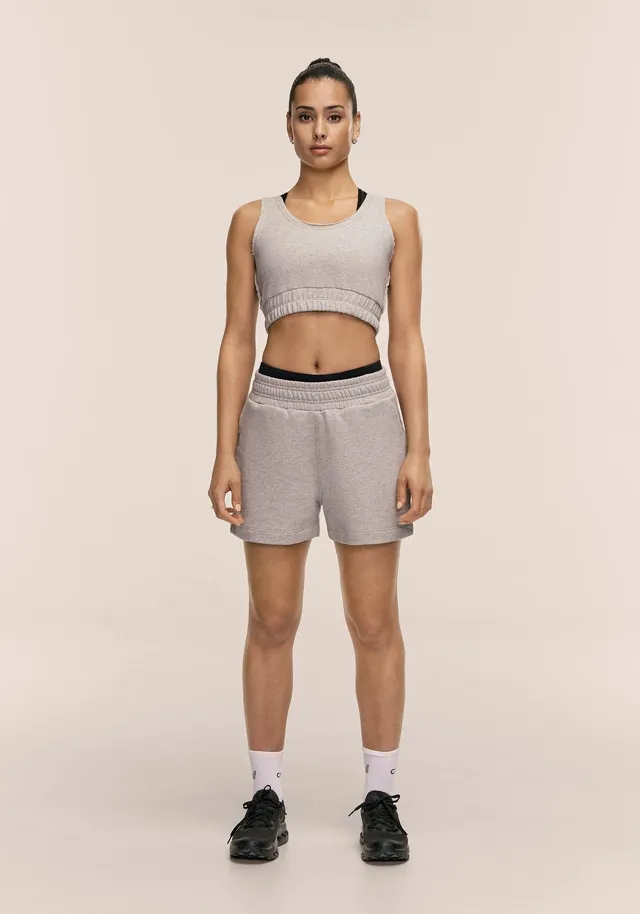 Casall Reversed Seam Terry Relaxed shorts grigio cotone bio