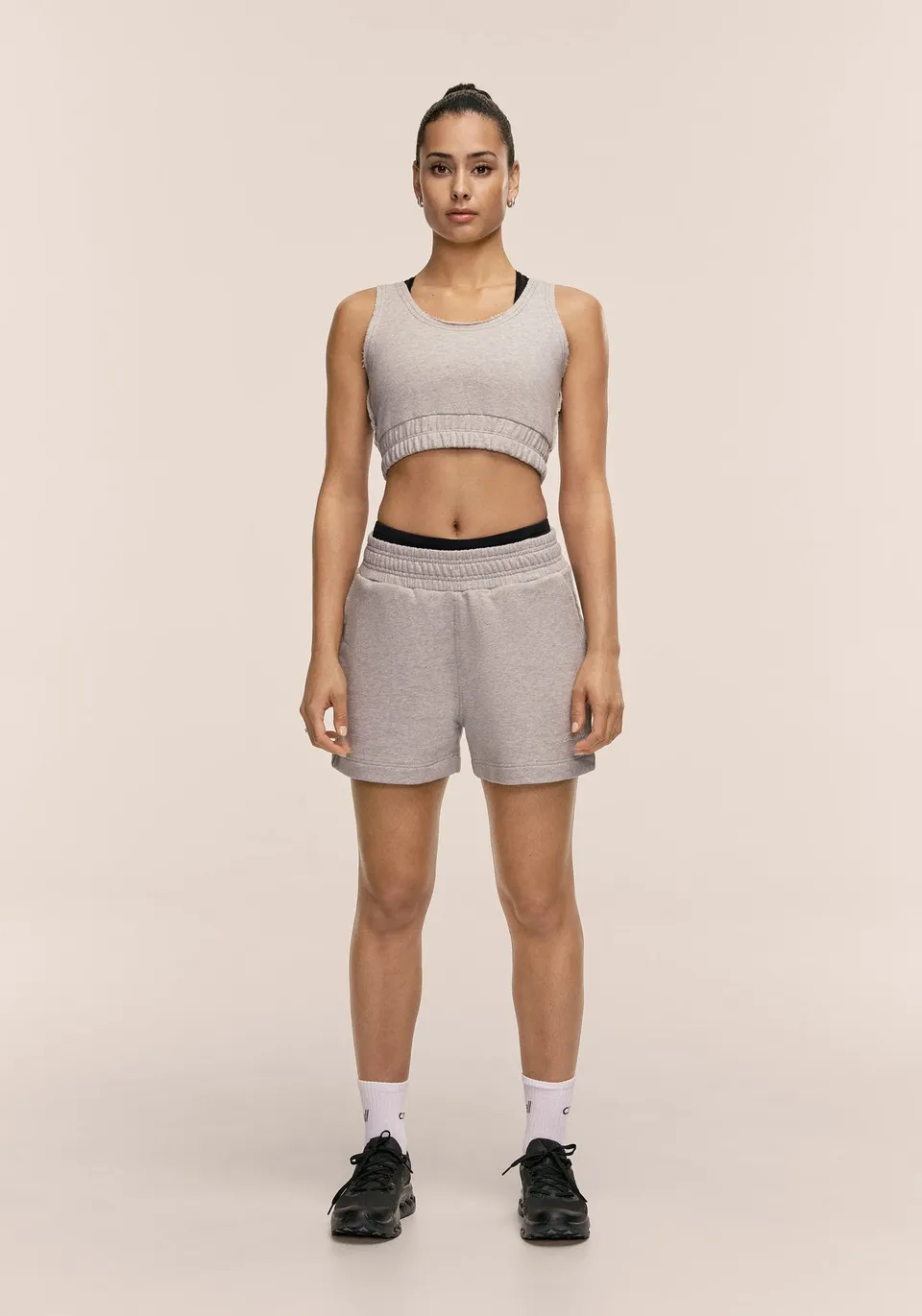 Casall Reversed Seam Terry Relaxed shorts grigio cotone bio
