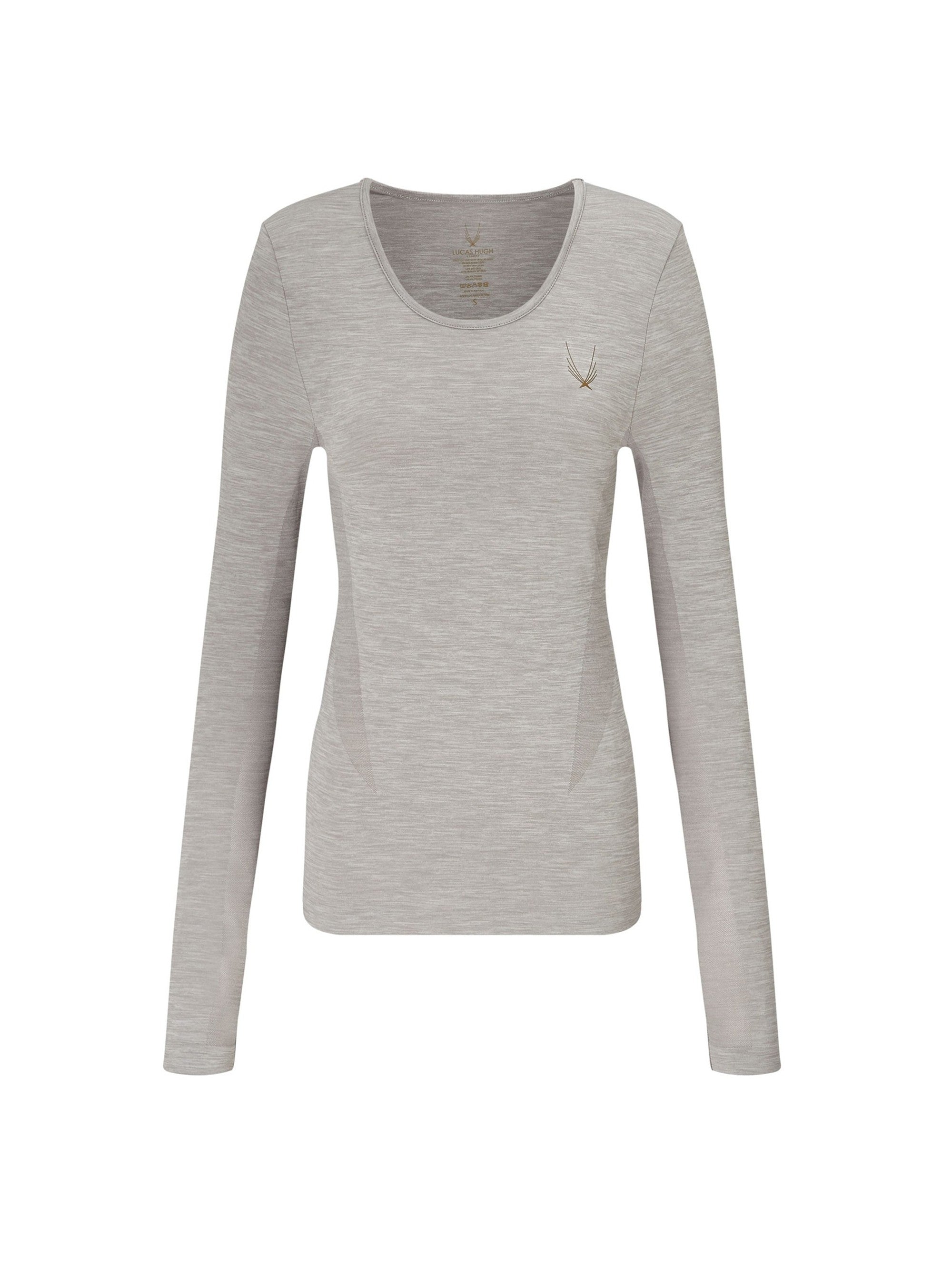 Lucas Hugh Technical Knit maglia maniche lunghe grigia