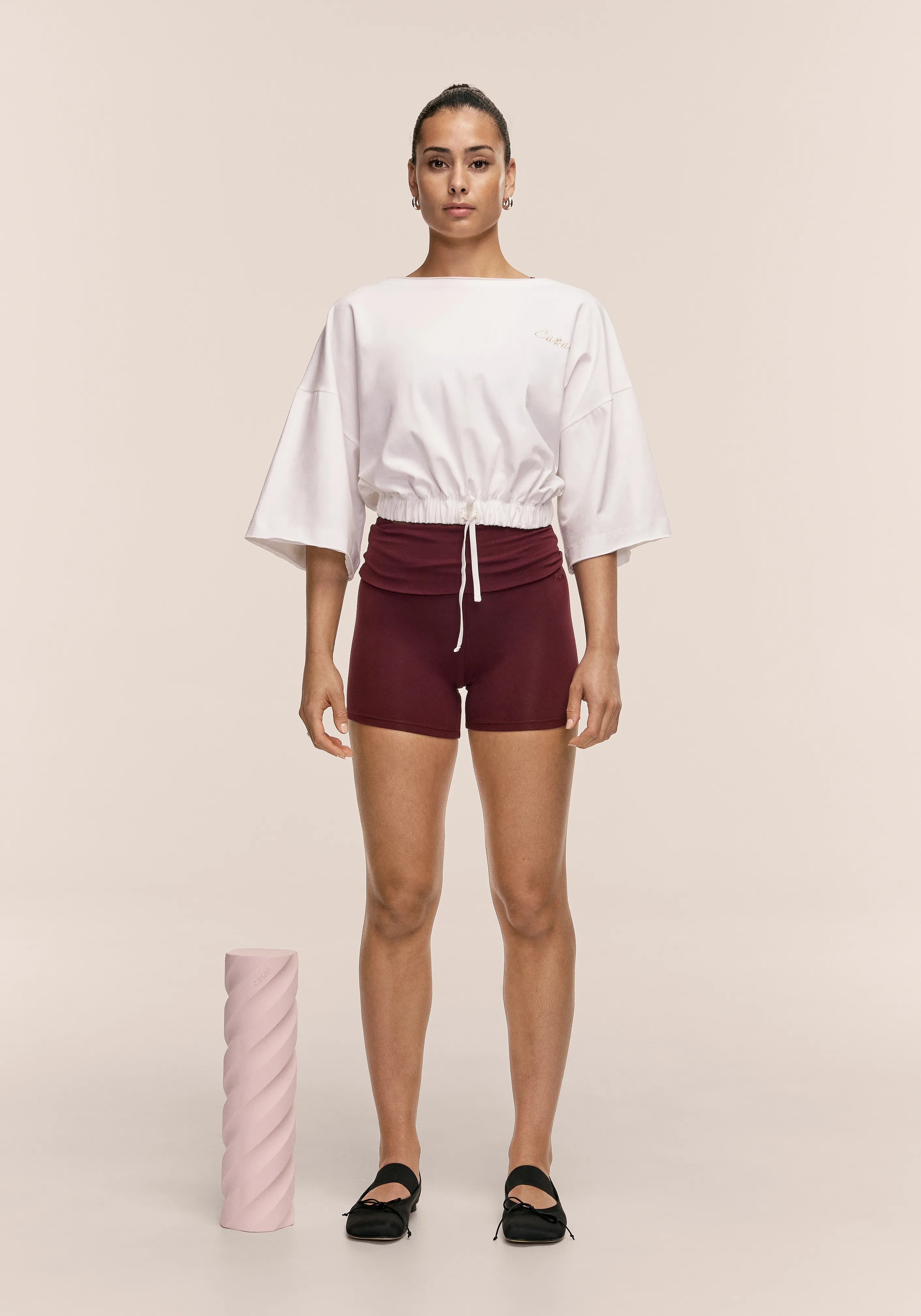 Casall Sublime Folded Hotpants Shorts Cherry Moon