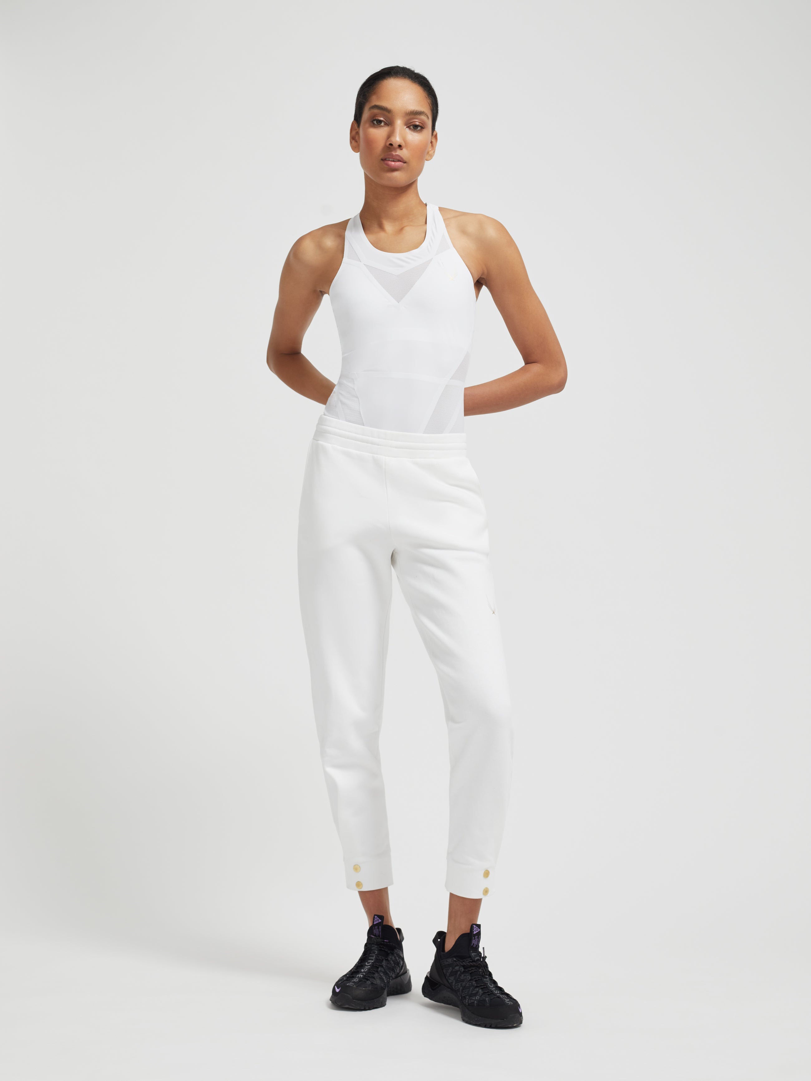 Lucas Hugh Slate Trackpant pantaloni tuta bianchi cotone