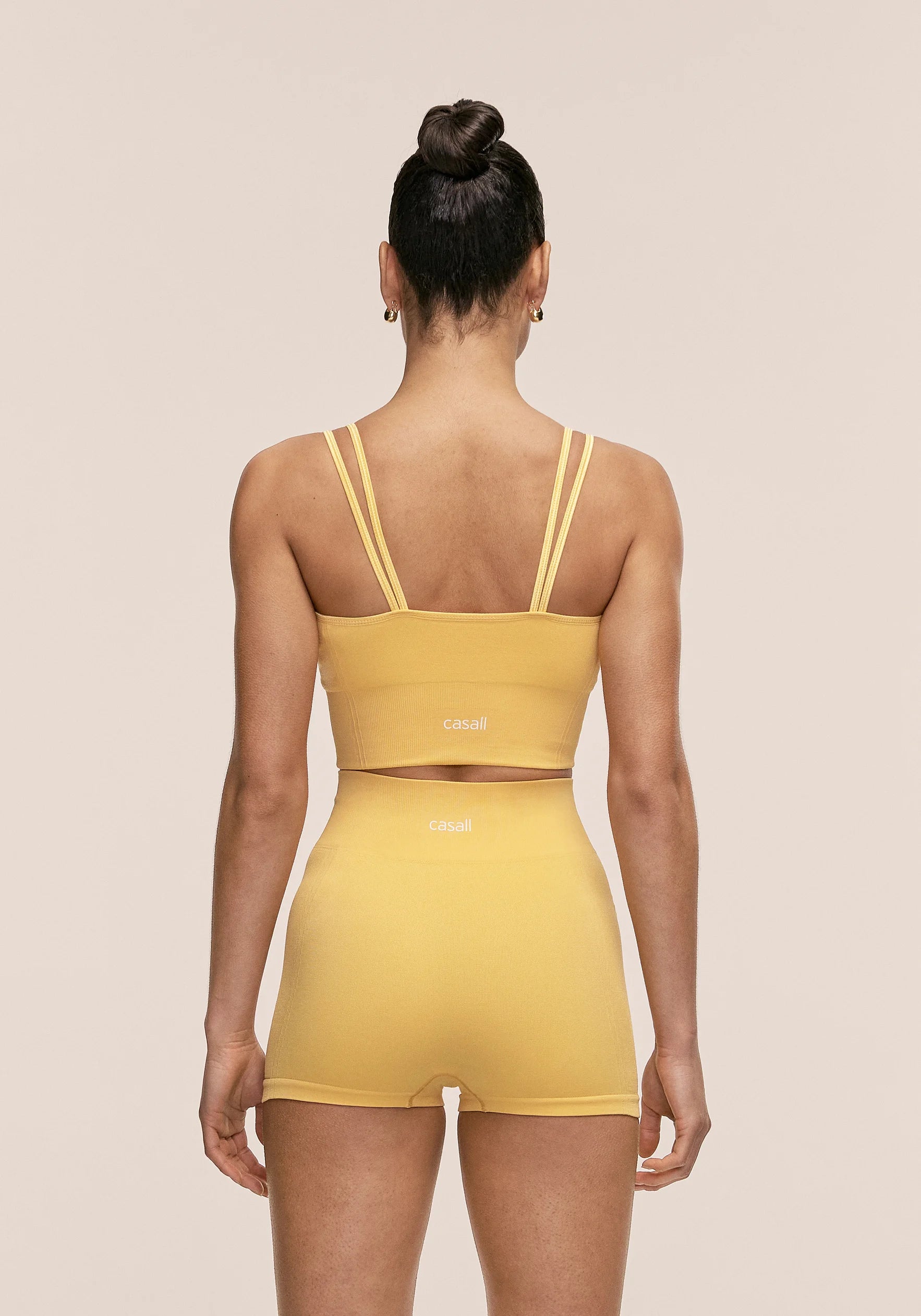 Casall Shiny Seamless Rib top giallo