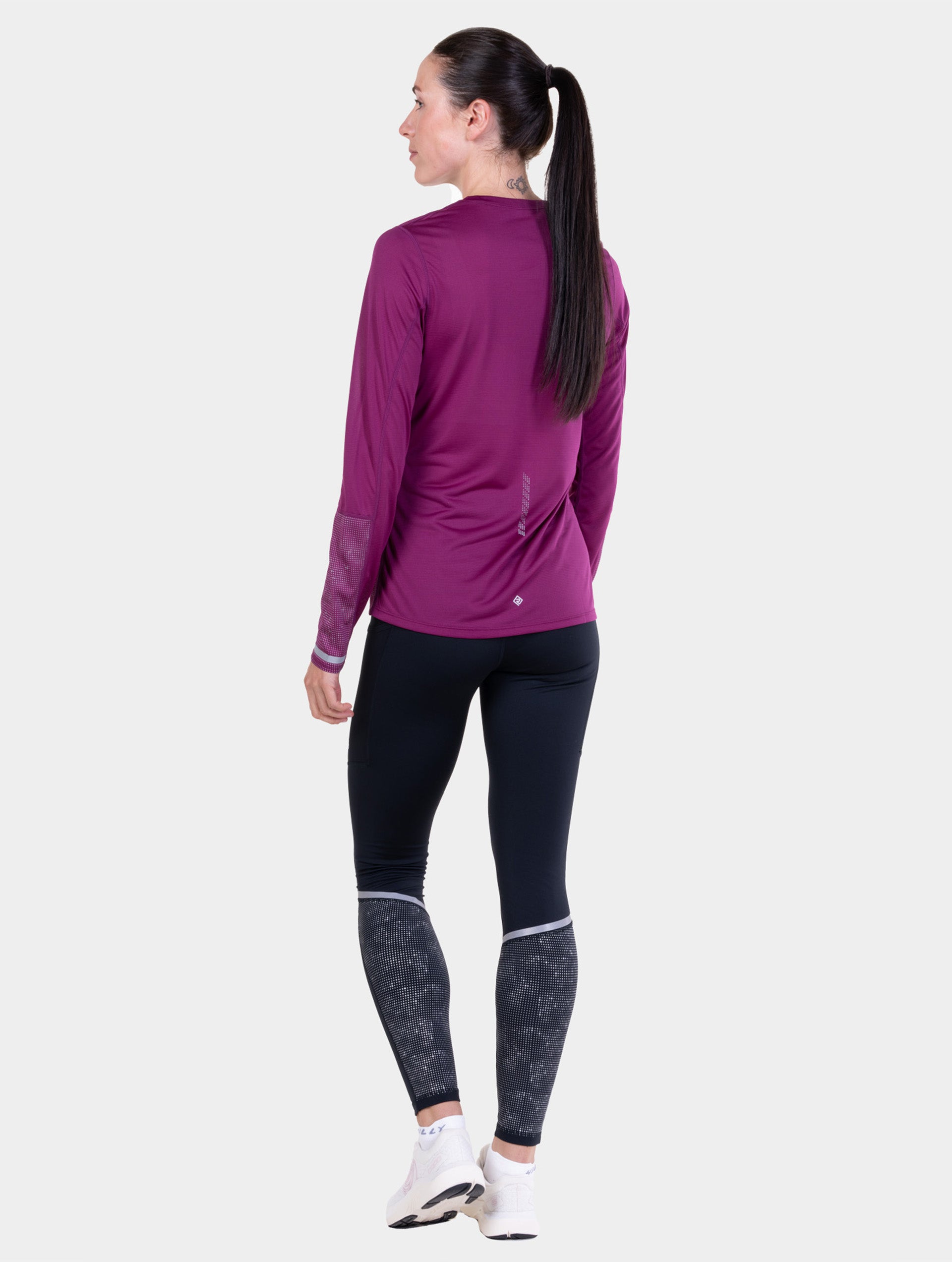 Ronhill Tech Reflect maglia donna manica lunga nera riflettente