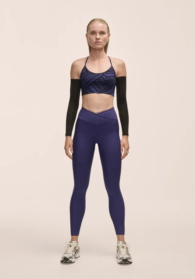 Casall Overlap High Waist leggings donna viola vita alta