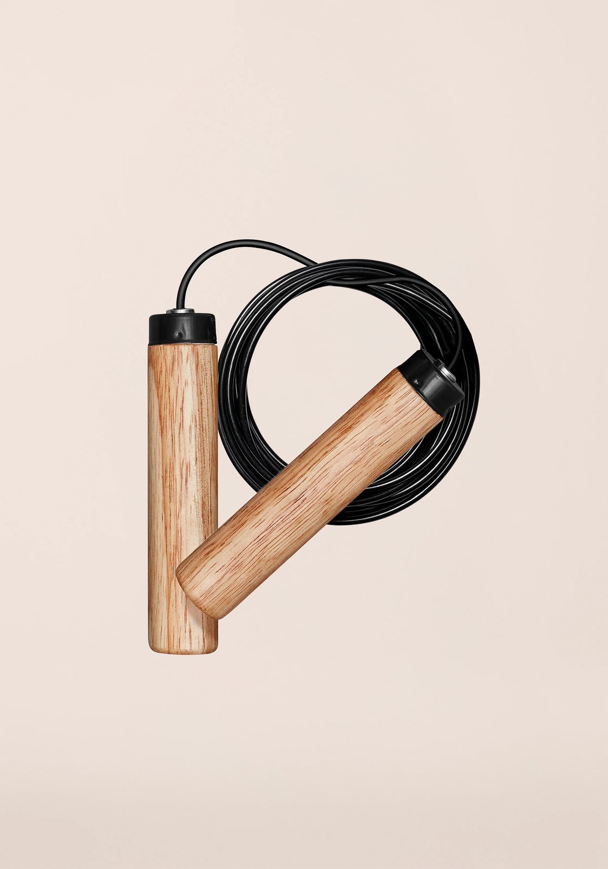 Casall Jump Rope Wood corda per saltare Natural Black