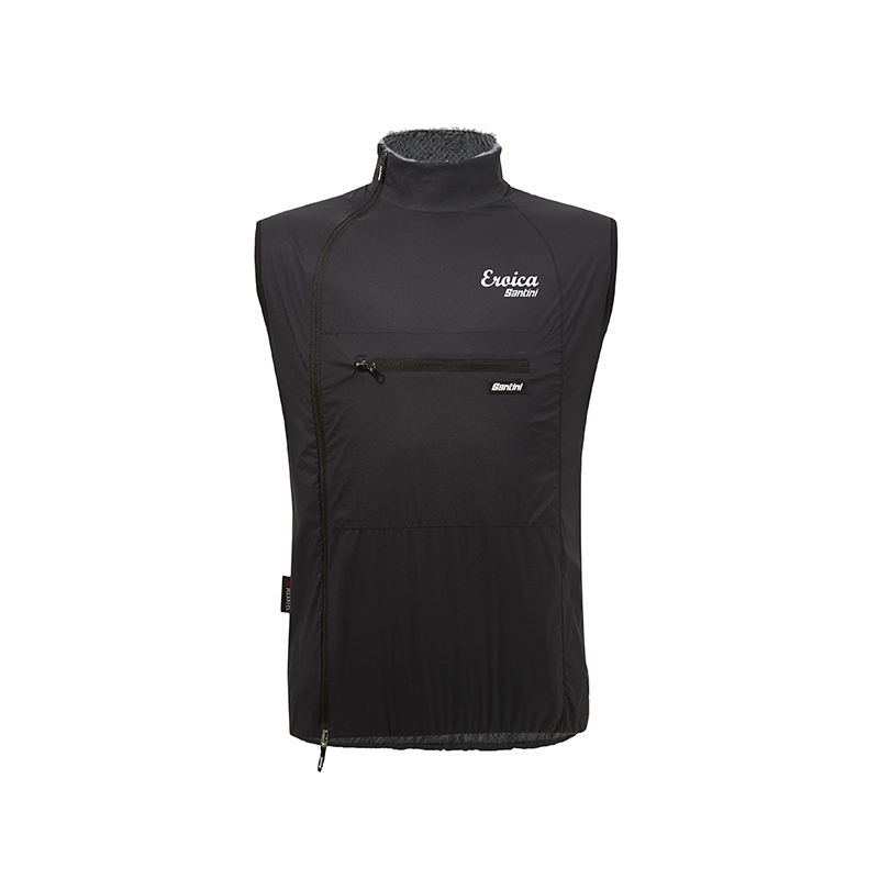L'Eroica Alpha Pack gilet antivento nero packable