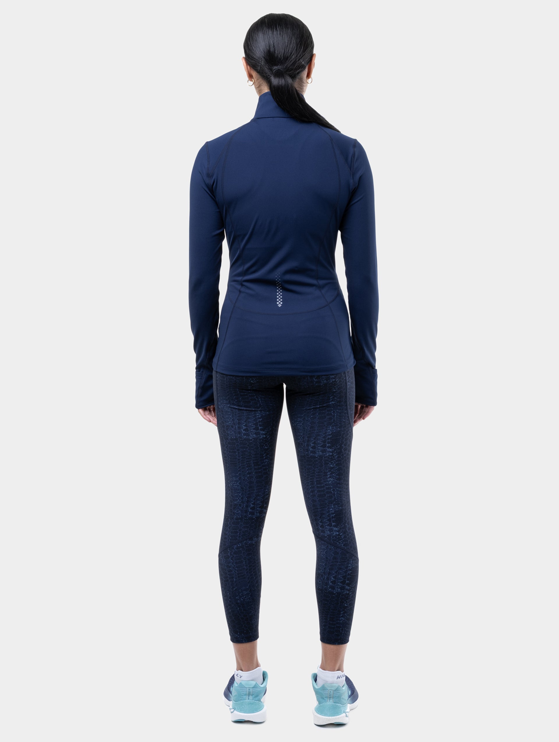 Ronhill Tech 7/8 Tight Leggings Running Donna Evening Haze con tasca