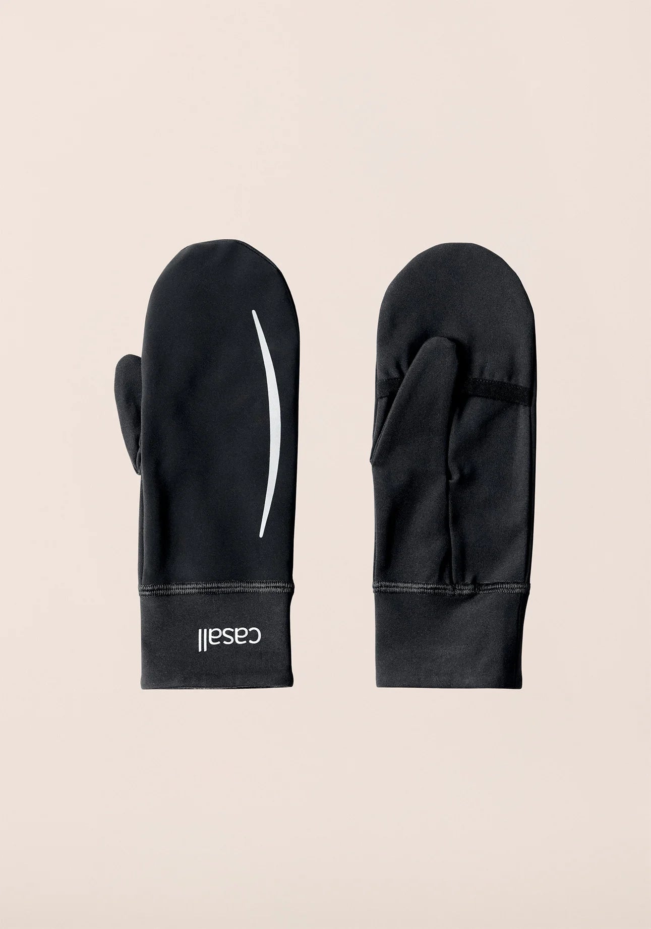 Casall Windtherm Running Mittens guanti running neri antivento