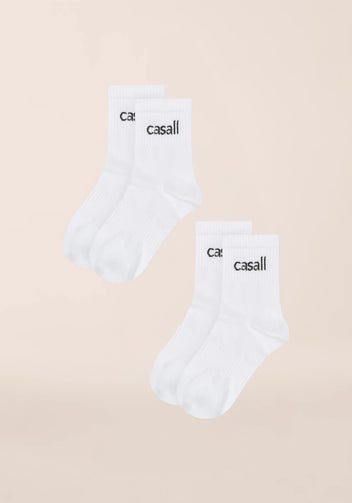 Casall Urban Tube Sock calzini bianco 2 pack cotone