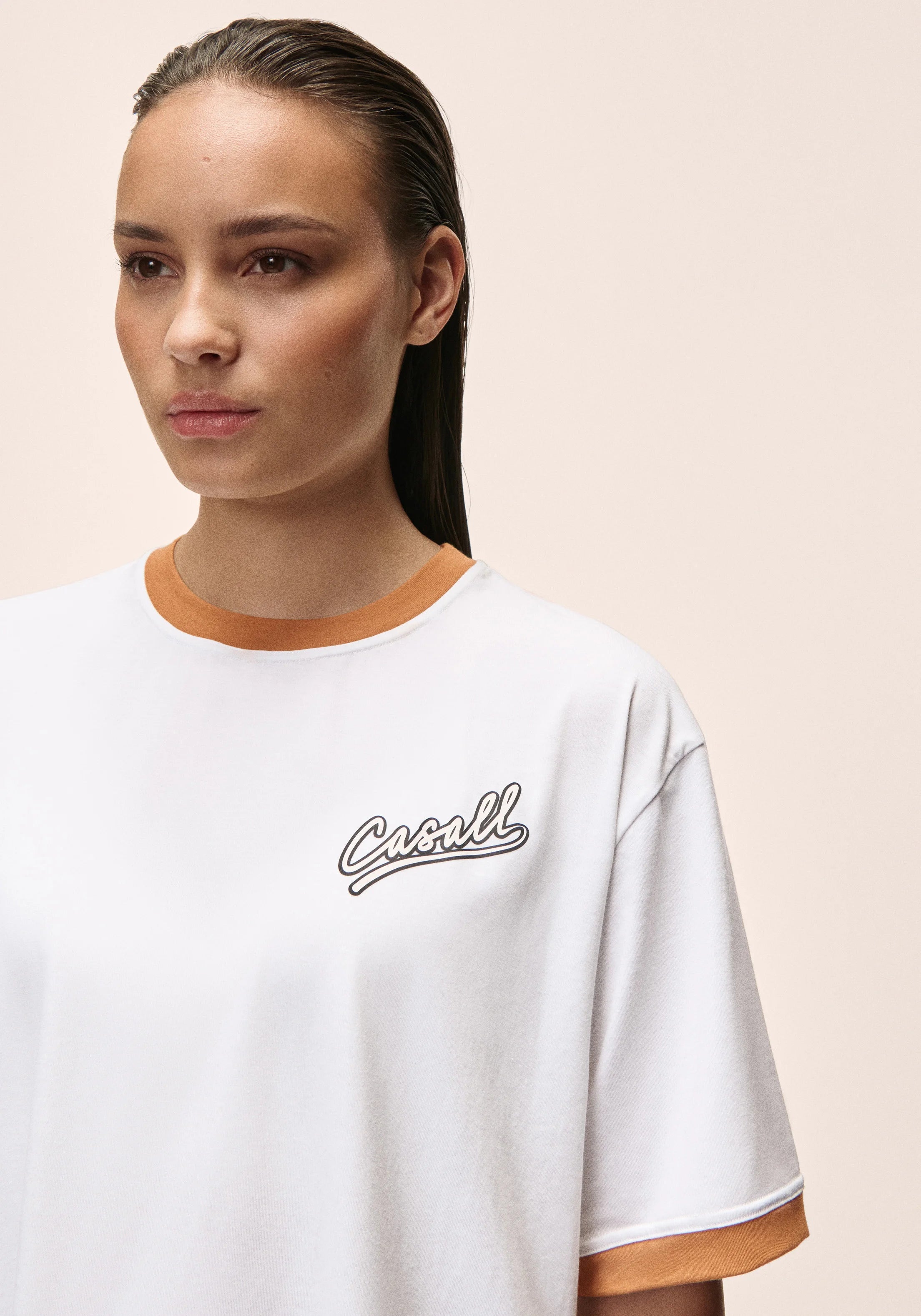 Casall Alma Oversized Tee T-shirt Bianca in Cotone Riciclato