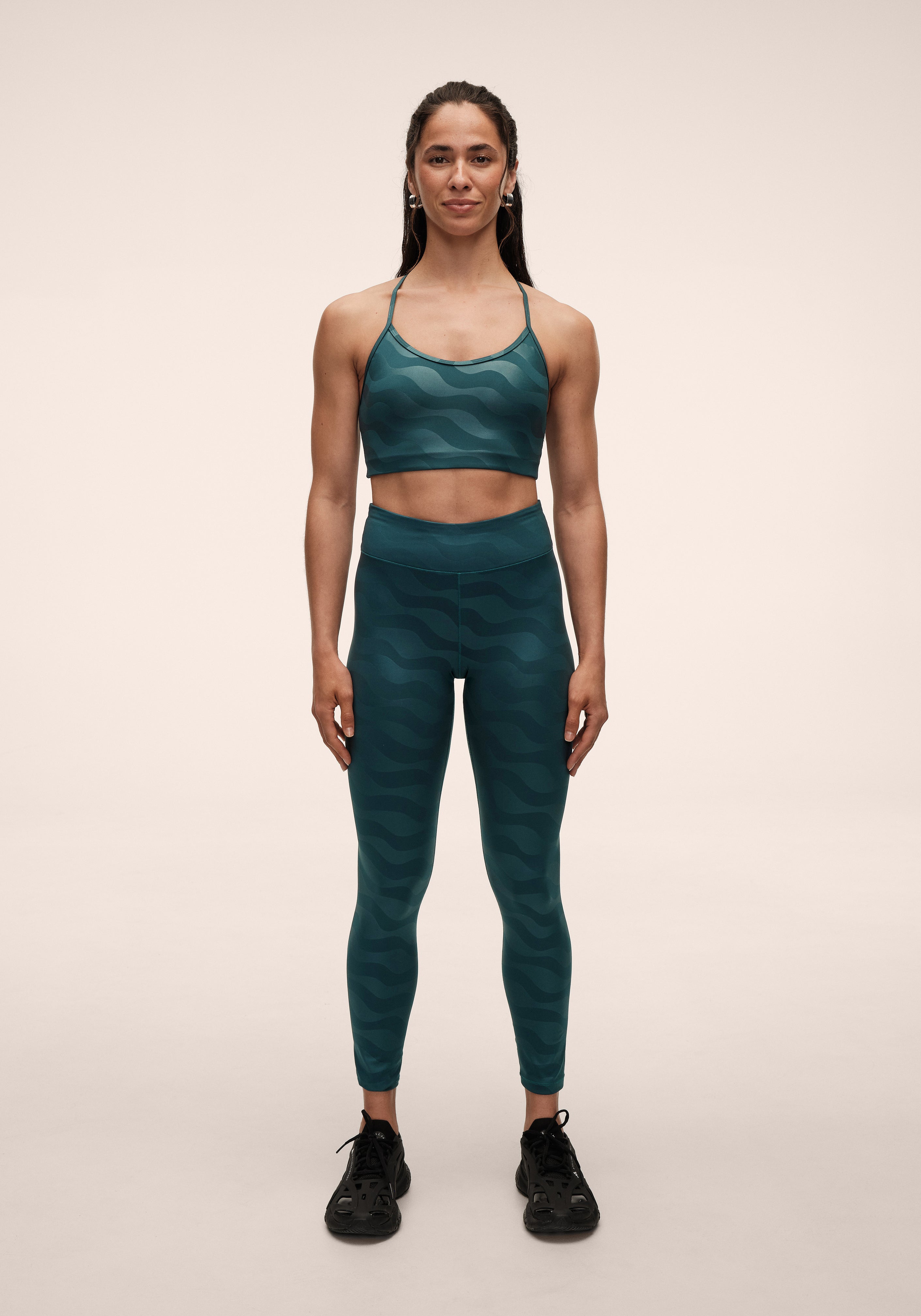 Casall Heat Printed High Waist Tights leggings Ocean Geo