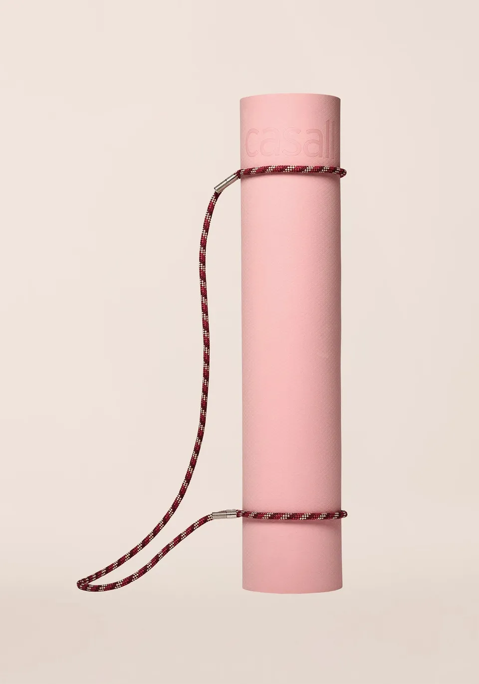 Casall Braided tracolla porta tappetino Raspberry/Beige intrecciata
