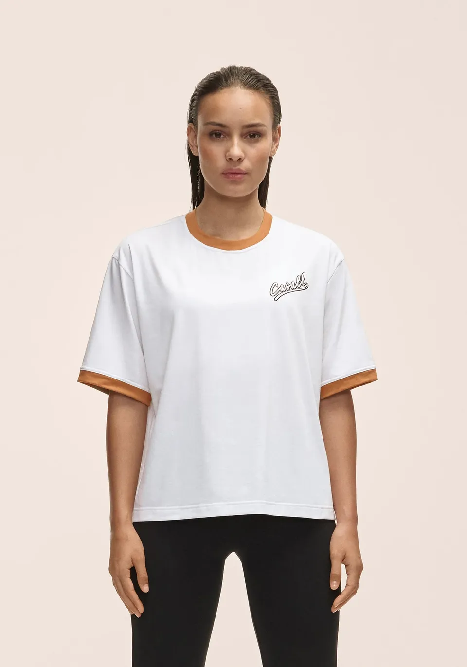 Casall Alma Oversized Tee T-shirt Bianca in Cotone Riciclato