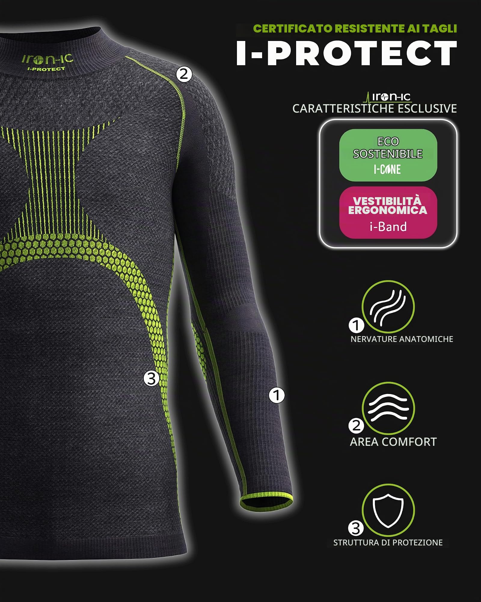 Iron-Ic I-Protect 201984 maglia manica lunga junior 8-10 anni