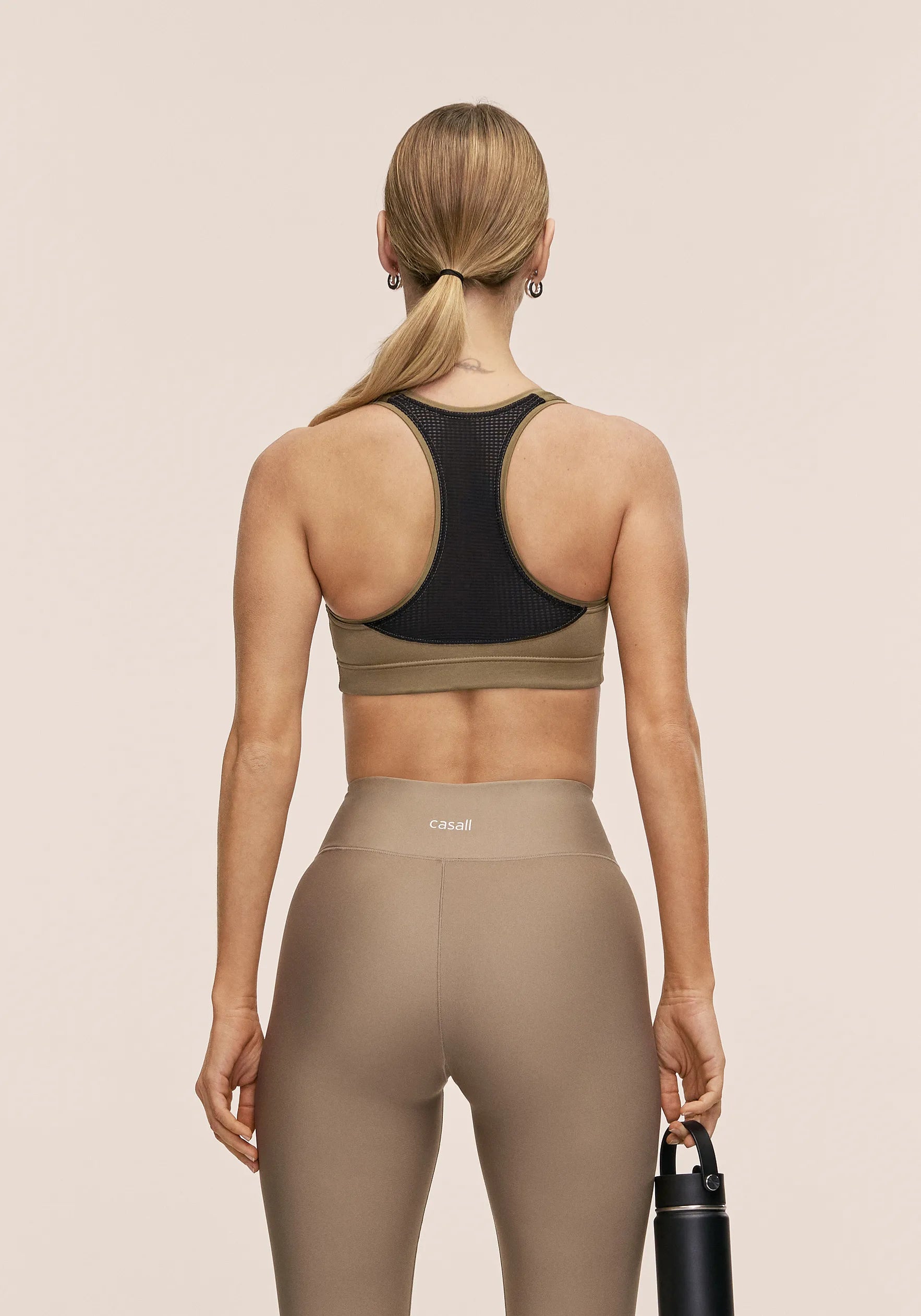 Casall Iconic Sports Bra reggiseno light khaki running