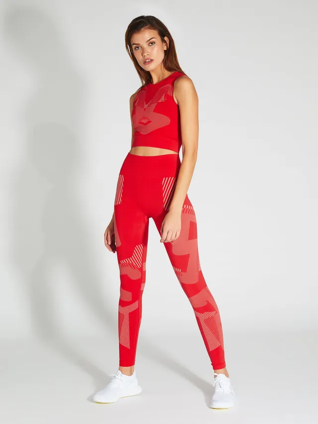 Lucas Hugh Flexon Leggings vita alta rossi L