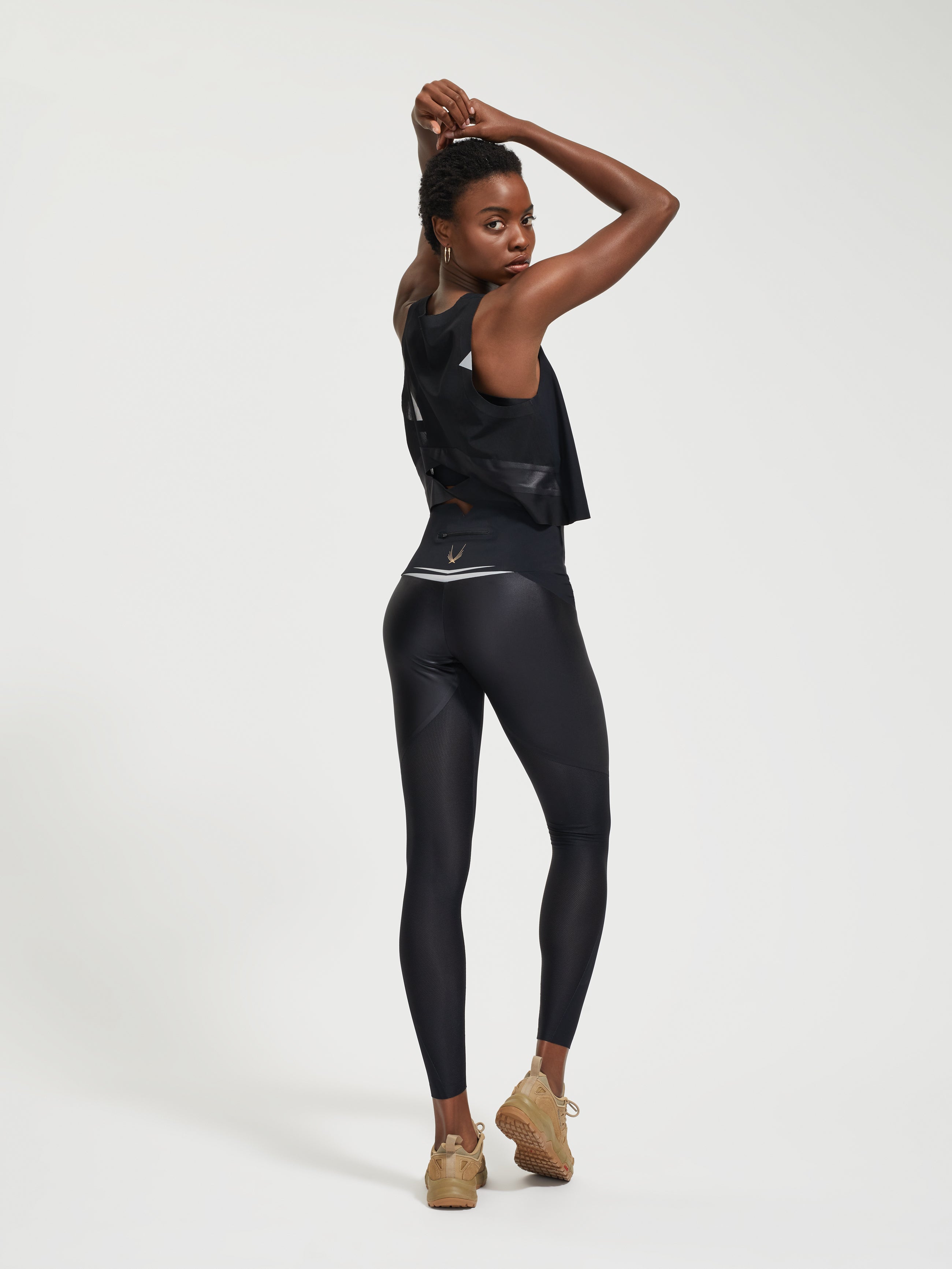 Lucas Hugh Axis Leggings compressivi neri traspiranti